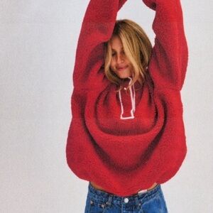 PARKE Red Fleece Pullover BNWT